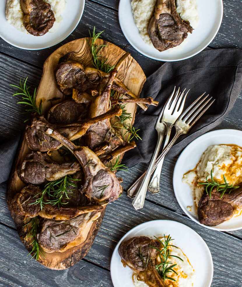 Instant Pot Lamb Chops with Creamed Cauliflower