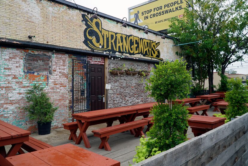 Strangeways restaurant in Dallas has a large patio.