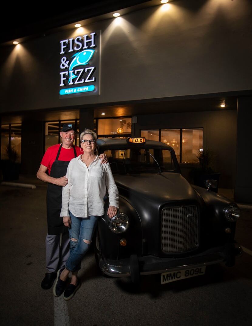 Nick Barclay (left), chef and owner, with his wife, Kelli Barclay, at Fish & Fizz.