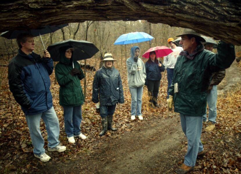 Garland's 70-acre Spring Creek Forest Preserve, where city landscape architect Tom Frey led...