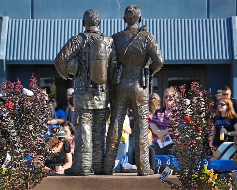 
 The new Heroes of Wylie bronze sculpture, created by Arizona artist Sid Henderson, is...