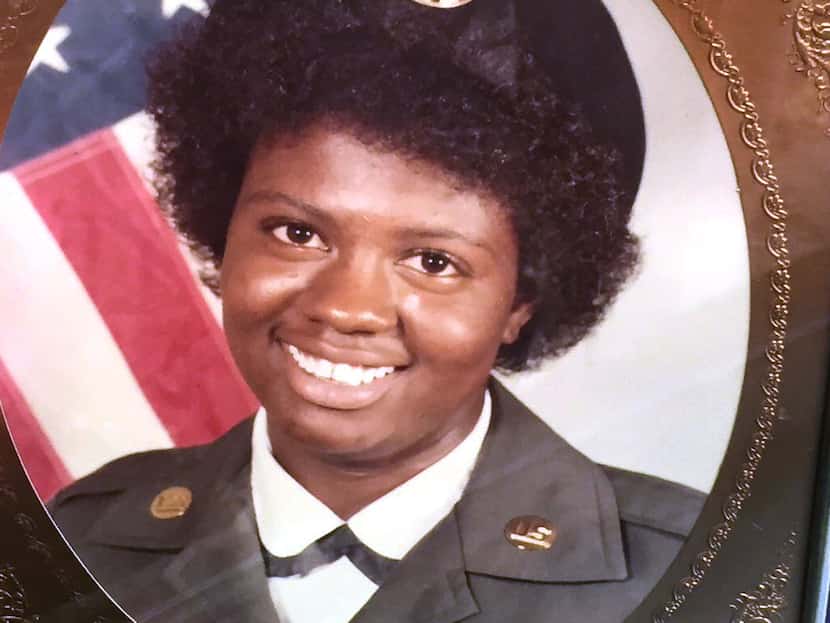 Antoinette Brown, shown in military uniform about 30 years ago, was the victim of dog...