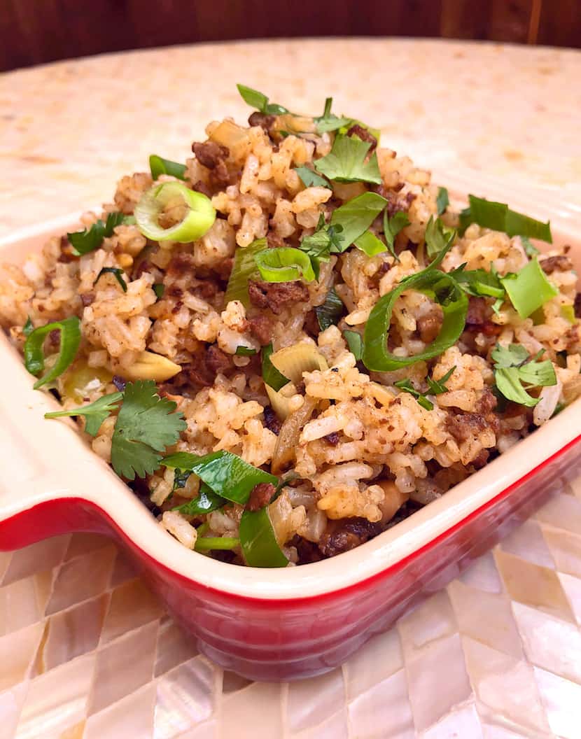 Chicken livers and gizzards make Dirty Rice so good, says Tiffany Derry, chef and owner of...