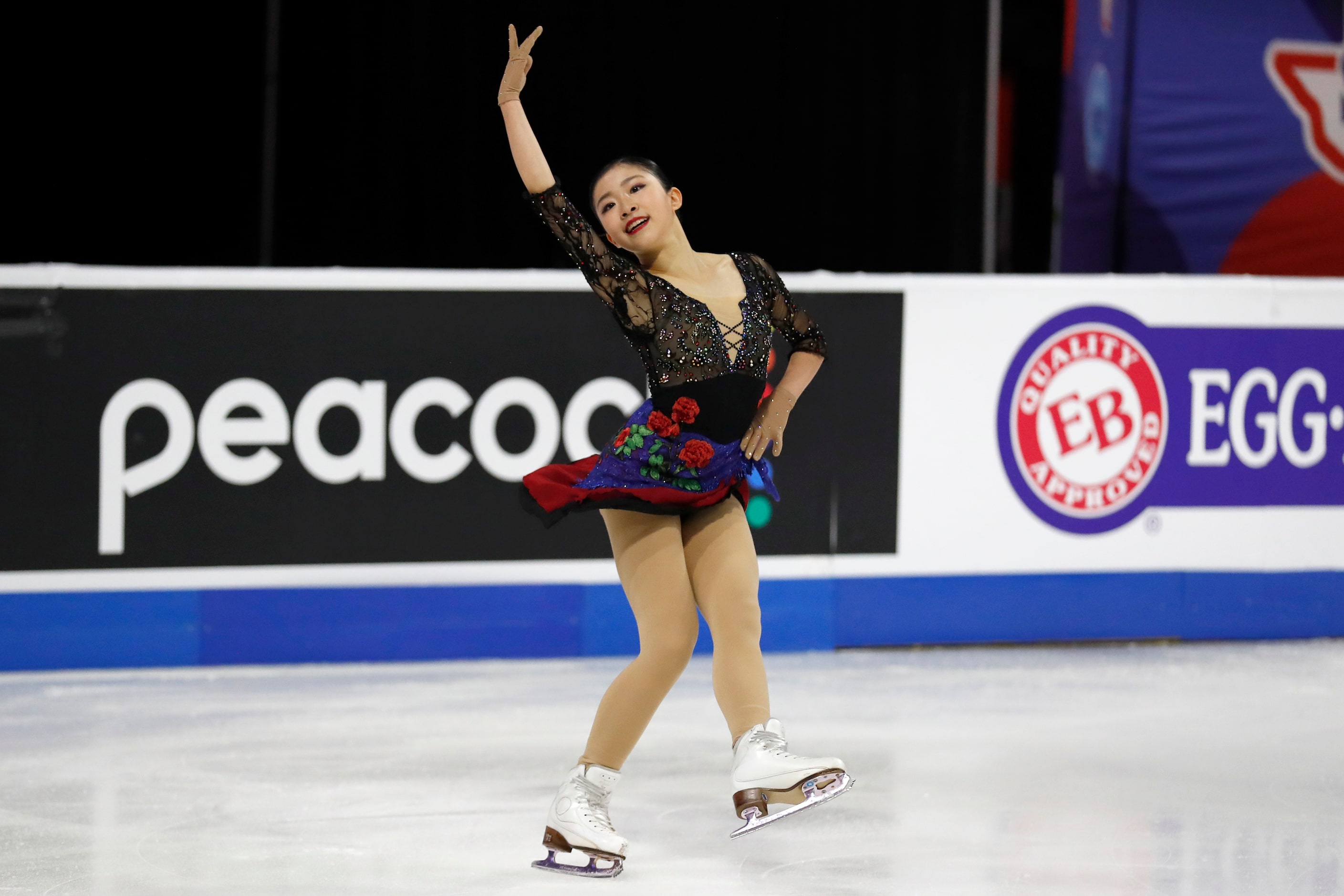 Mone Chiba, of Japan, competes in the women's short program during the Skate America figure...