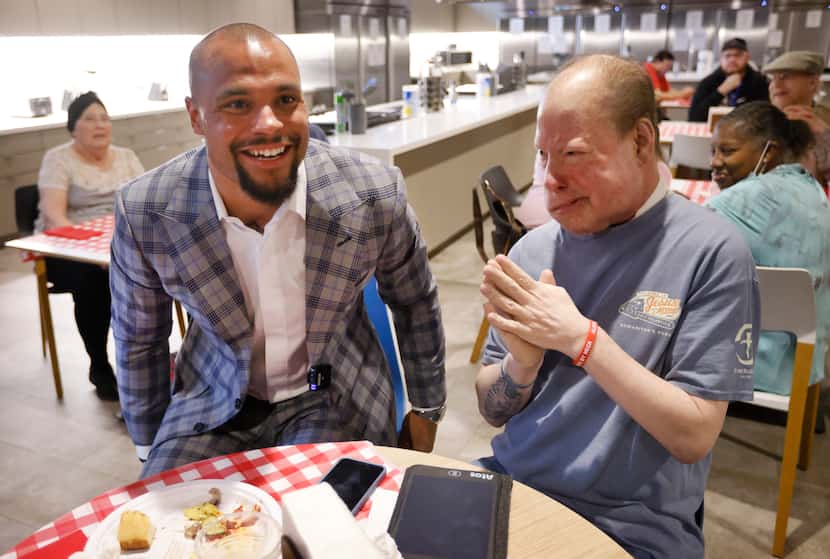 Dallas Cowboys quarterback Dak Prescott sat down to visit with rare cancer patient Brian...