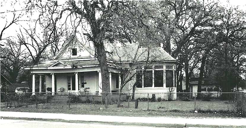 An undated photo of the Pine Street house, taken from city documents when Dallas was...