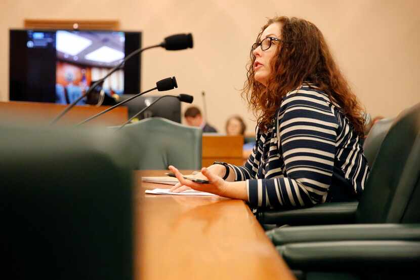 Nancy Toll, a registered nurse, testifies at a House investigative hearing prompted by "Pain...