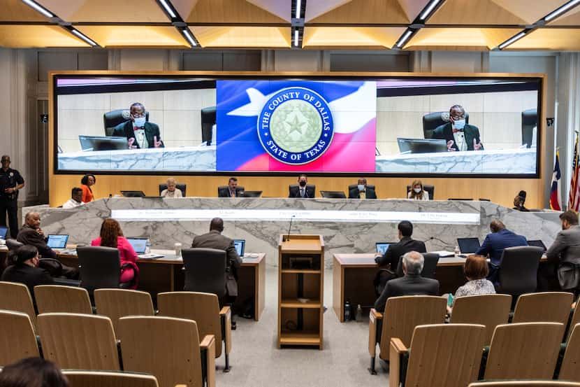 Dallas County commissioners hold their first meeting at the newly renovated Dallas County...