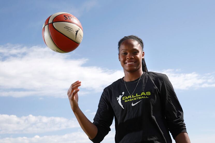 Dallas Wings Moriah Jefferson poses for a portrait near her home in Frisco on Wednesday, May...