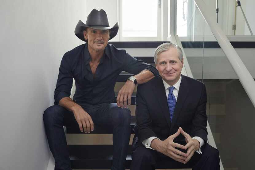 Country music star Tim McGraw (left) and Pulitzer Prize-winning author Jon Meacham teamed up...