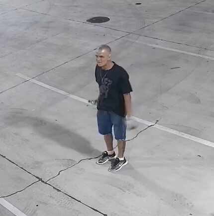 Surveillance footage shows one of two people police are seeking in connection with a...