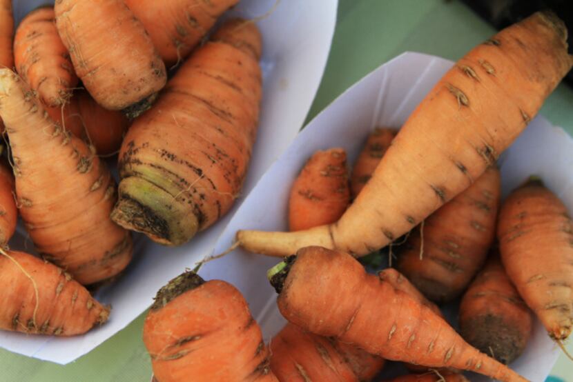 Carrots from Good Earth Organic Farms being sold at White Rock Local Market, on Sept. 07,...