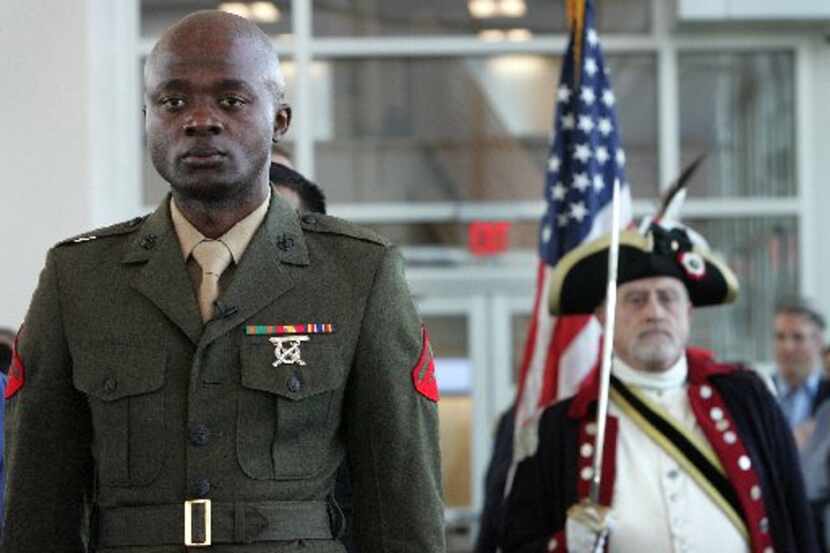 Twenty four-year-old United States Marine Corps Lcpl. Paul Deba Mango, who was born in the...