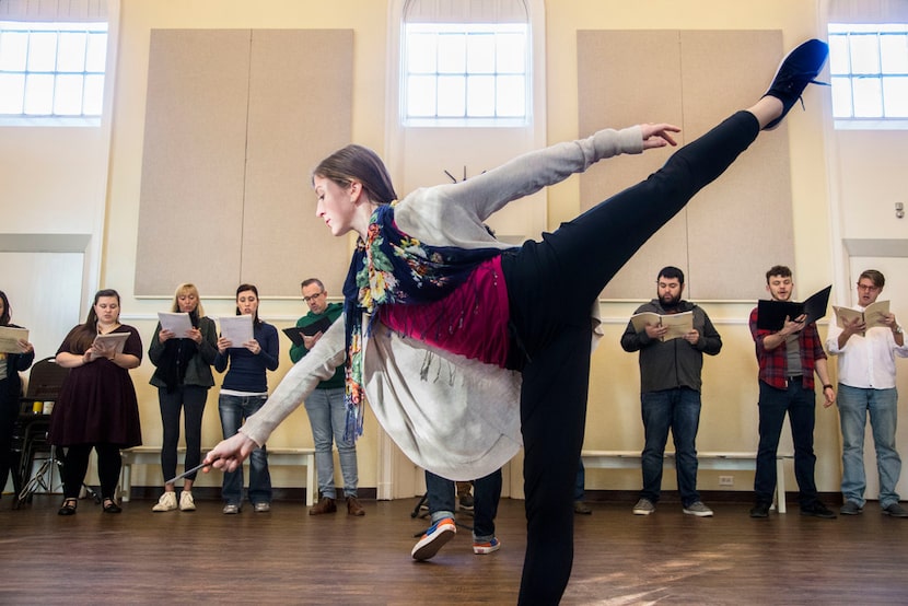 Avant Chamber Ballet dancer Juliann McAloon rehearses her portrayal of the title character...