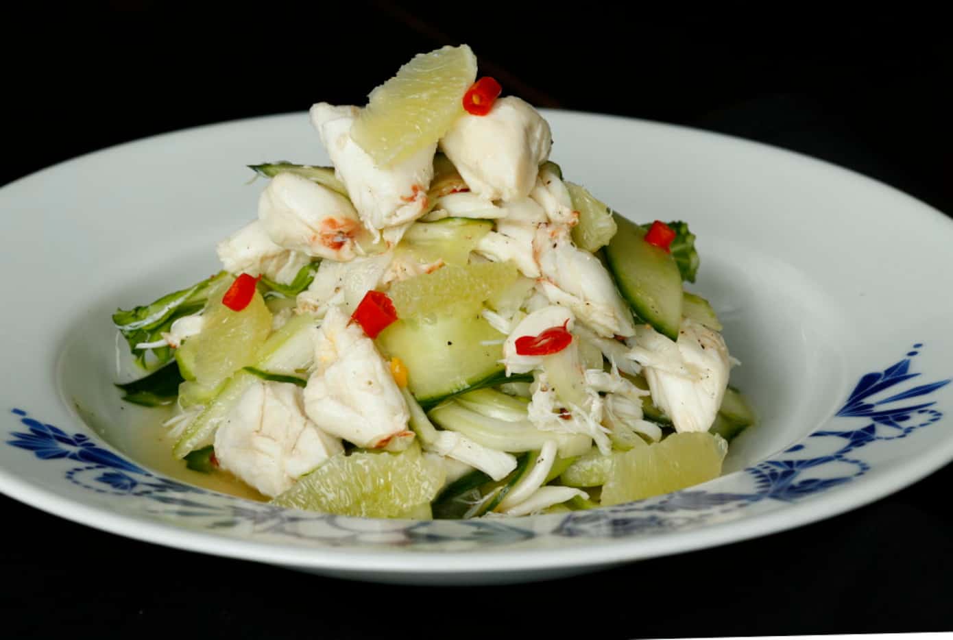 Blue crab salad with celery, fennel, cucumber, lime and Thai chile at Mot Hai Ba