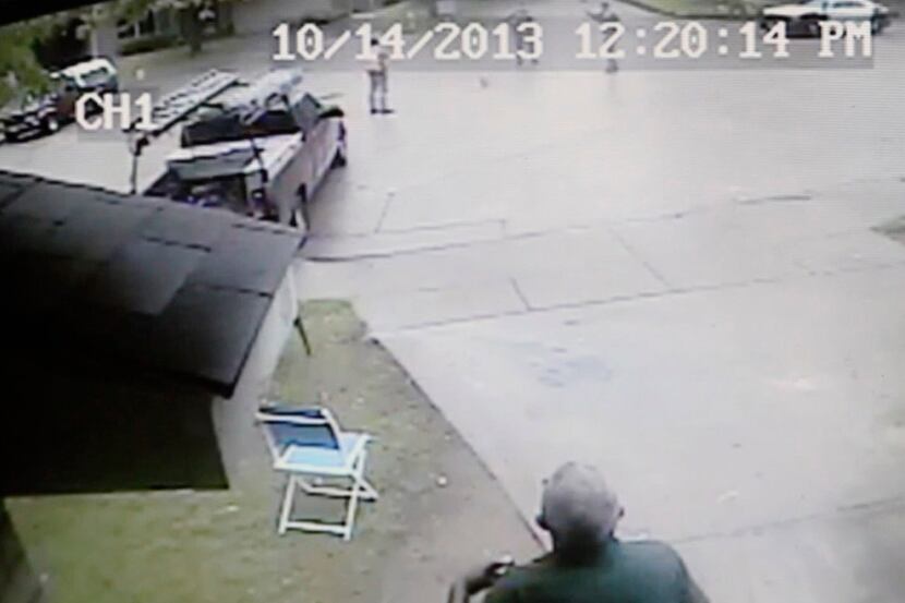 This still image from video shows Bobby Gerald Bennett of Rylie standing (top of photo,...