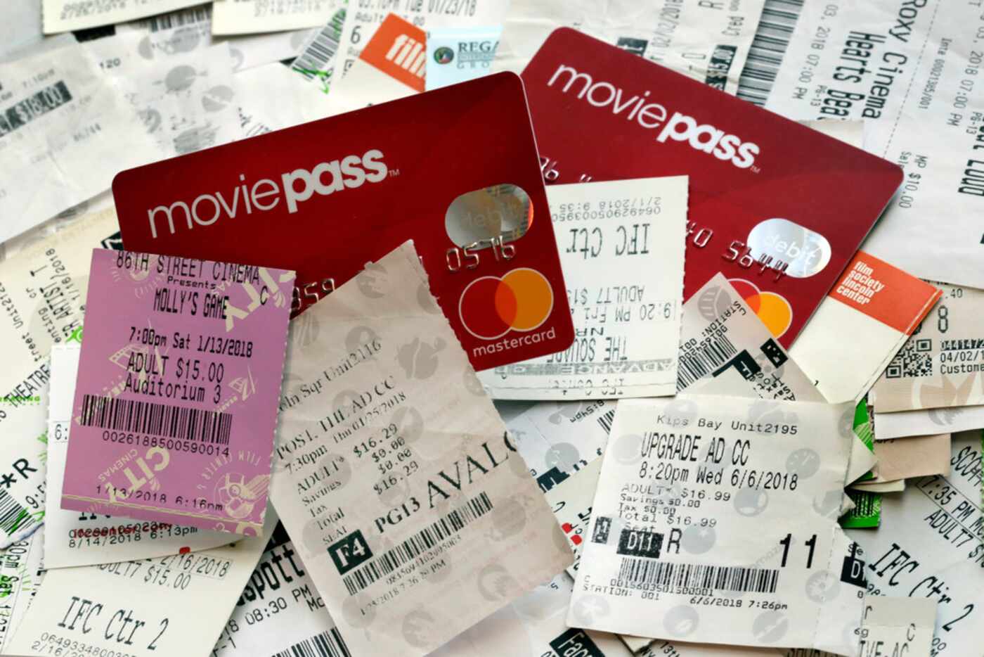 Movie Pass debit cards.