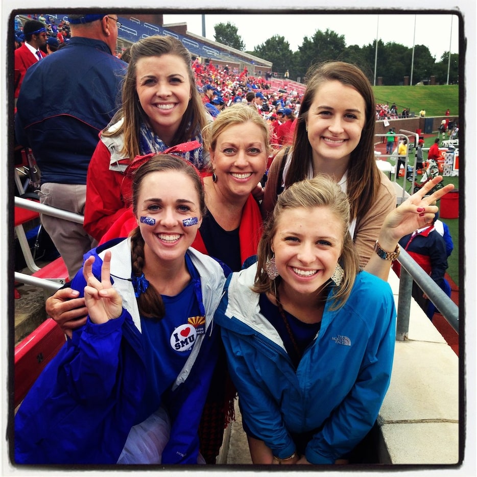 Shari Rood was flanked by daughters Keelie Luttrell (back left), Kari Rood (back right),...