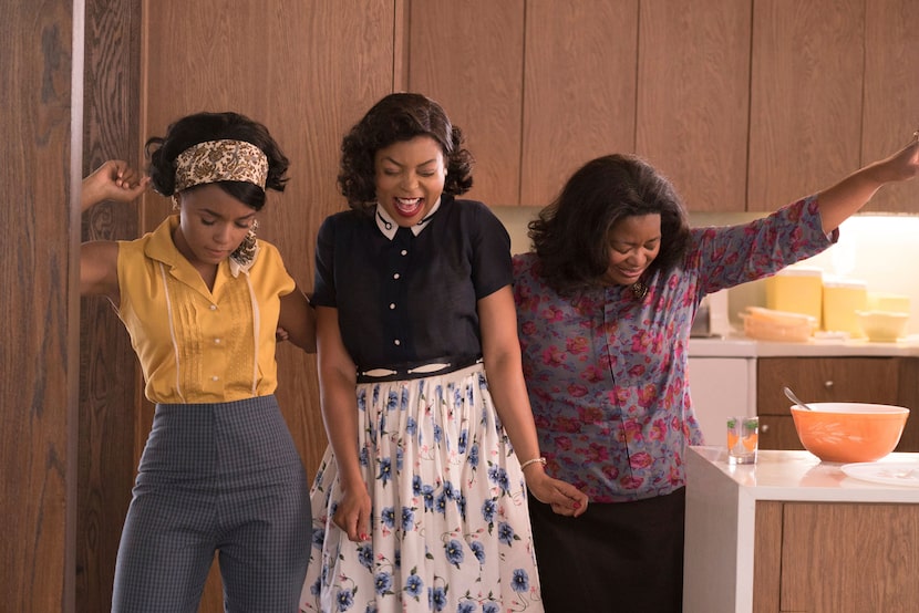 (De izq. a der.)Janelle Monae, Taraji P. Henson y Octavia Spencer en una escena de “Hidden...