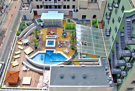 The Pool at Dallas Power and Light is a rooftop spot with views of downtown.