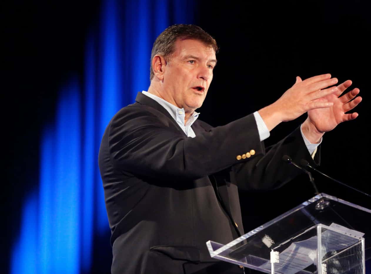 Dallas Mayor Mike Rawlings spoke at the opening session of the Dallas Festival of Ideas on...