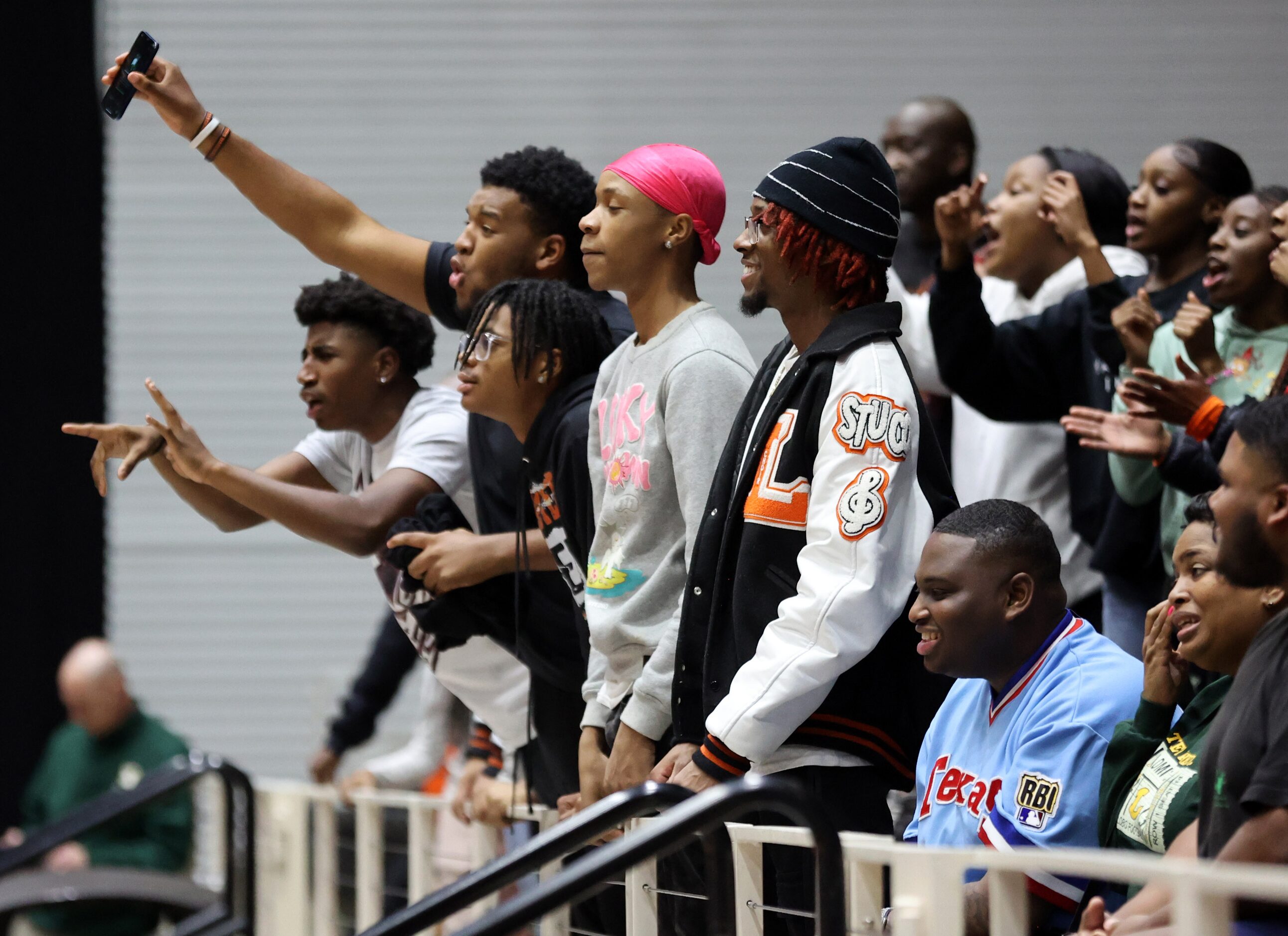 Lancaster fans cheer during the first half of Class 5A Boys Region II State Semifinal...