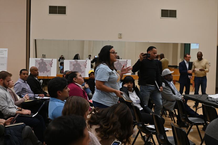 Janie Cisneros leader of West Dallas neighborhood group Singleton United tried to voice her...