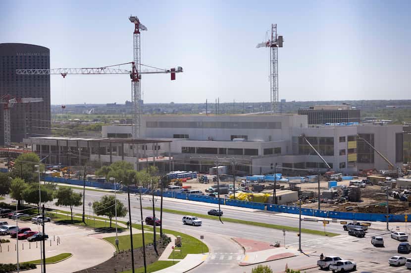 Construction continues on the Texas Behavioral Health Center at UT Southwestern.