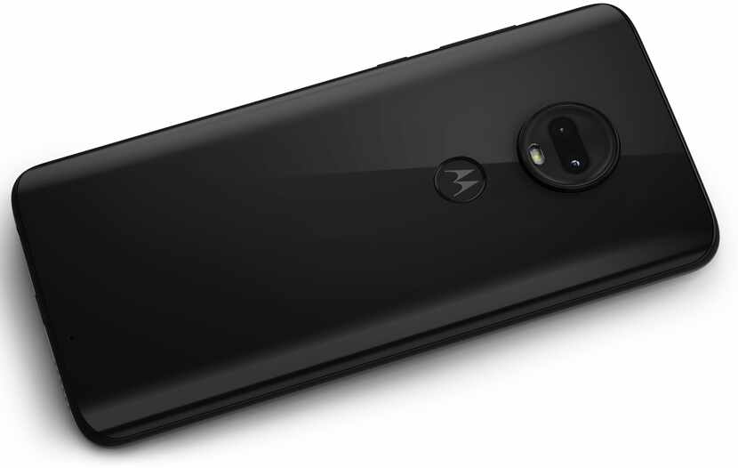 The back of the Motorola Moto G7, showing both cameras