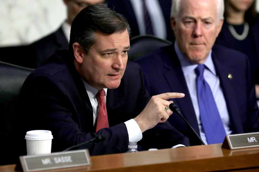 WASHINGTON, DC - MAY 08:  Senate Judicary Committee member Sen. Ted Cruz (R-TX) questions...