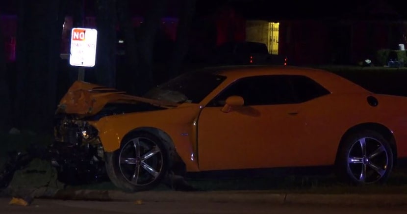 Police determined a Dodge Challenger, Dodge Charger and Ford Mustang had been drag racing...