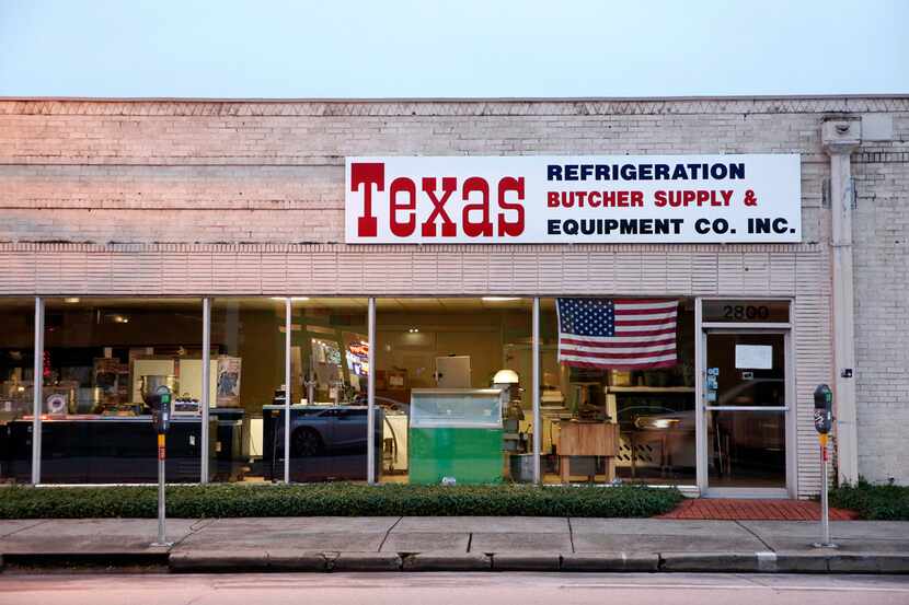 Exterior of Texas Refrigeration Butcher Supply & Equipment Co. in Deep Ellum on Jan. 3, 2019.