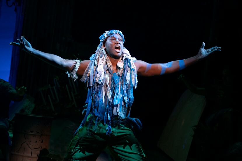 Jahmaul Bakare as Agwe in the North American tour of "Once on This Island."