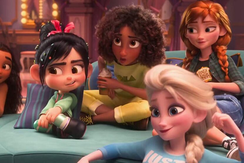 Kristen Bell, Mandy Moore, Sarah Silverman, and Auli'i Cravalho in "Ralph Breaks the Internet"