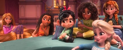Kristen Bell, Mandy Moore, Sarah Silverman, and Auli'i Cravalho in "Ralph Breaks the Internet"