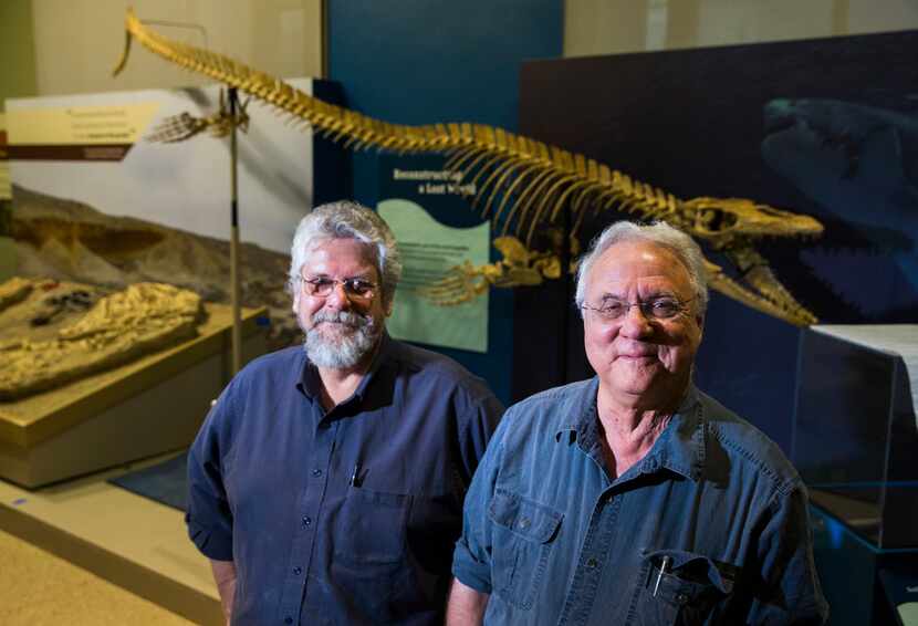 Michael Polcyn (left), senior research fellow at SMU, and Louis Jacobs, professor emeritus...