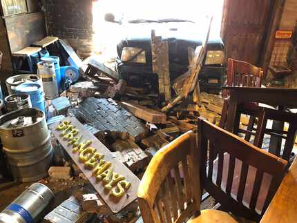 An SUV crashed through the front wall of Strangeways, but no one was hurt and none of the...