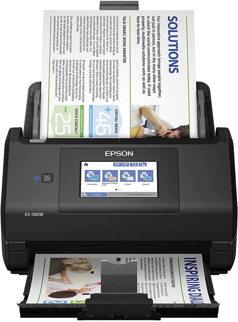 WorkForce ES-580W Wireless Duplex Touchscreen Desktop Document Scanner