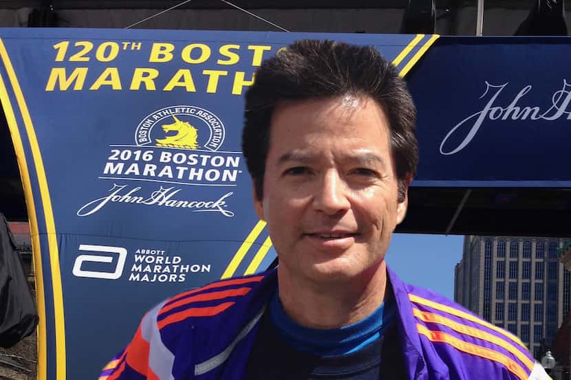 David Ball in Boston for the 2016 Boston Marathon.