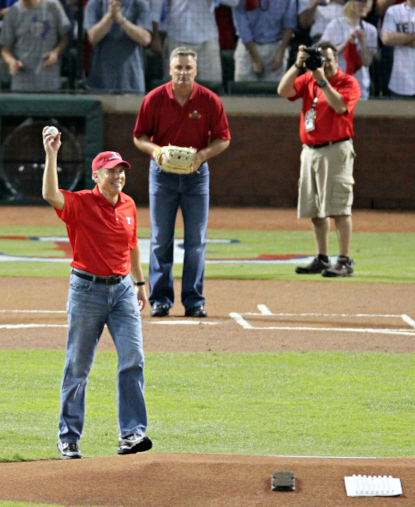 Greg Abbott, George W. Bush, Nolan Ryan Taking Part in Rangers