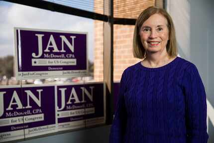 Jan McDowell at her campaign office on Jan. 28, 2020 in Carrollton. (Ashley Landis/The...