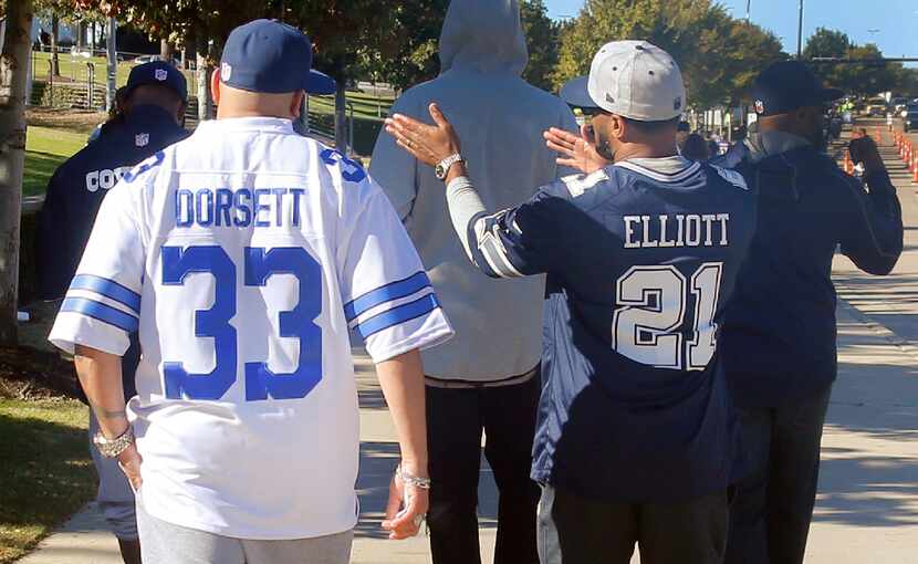 The old and new Dallas Cowboys rushing superstars are represented by these jerseys, as fans...