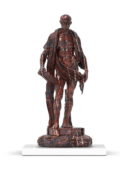 "Saint Bartholomew Flayed," a new piece on view for the first time at the Nasher exhibit, is...