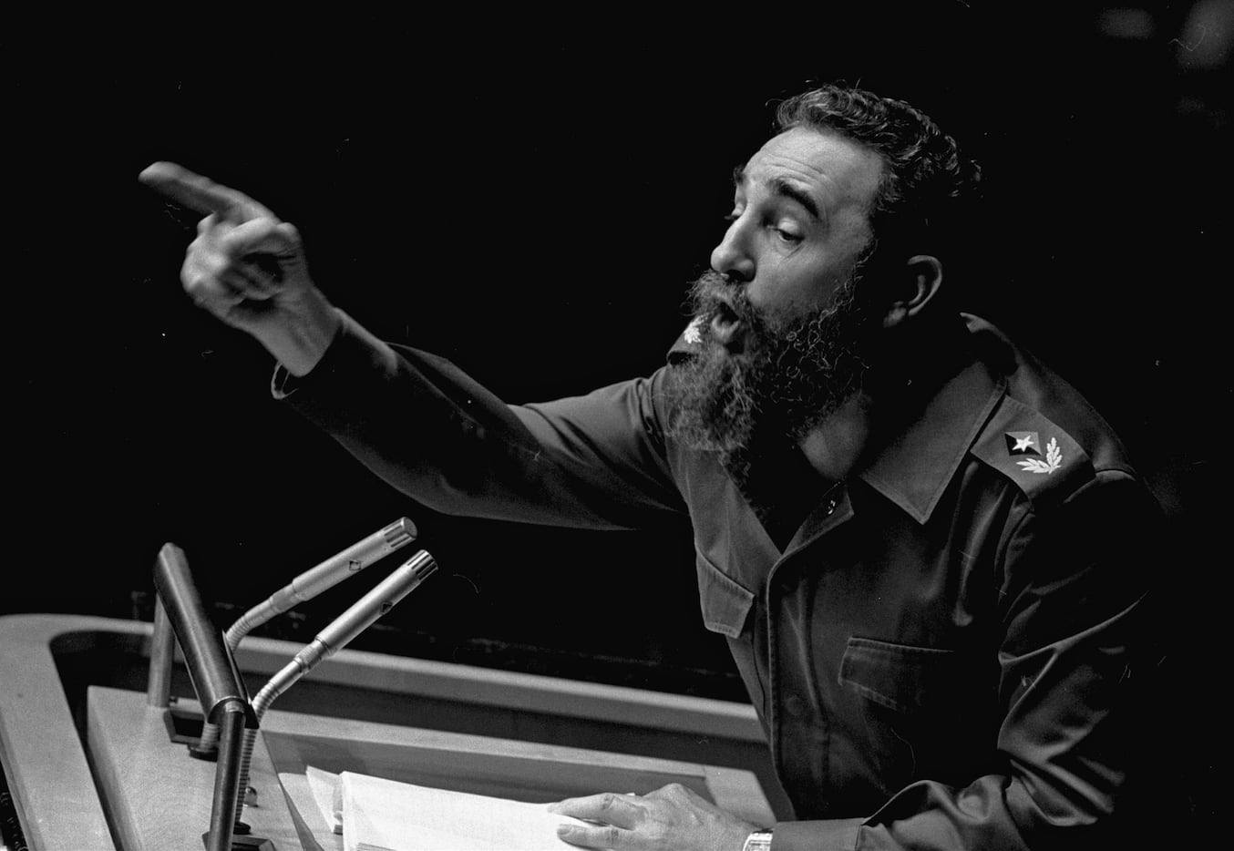 Cuban President, Fidel Castro addresses the United Nations General Assembly in this Oct. 12,...