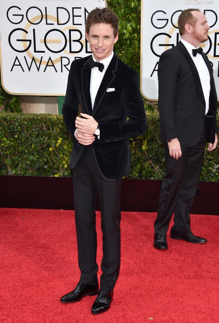 
HIT: Eddie Redmayne was every bit the dapper gentleman in a velvet Gucci tuxedo.
