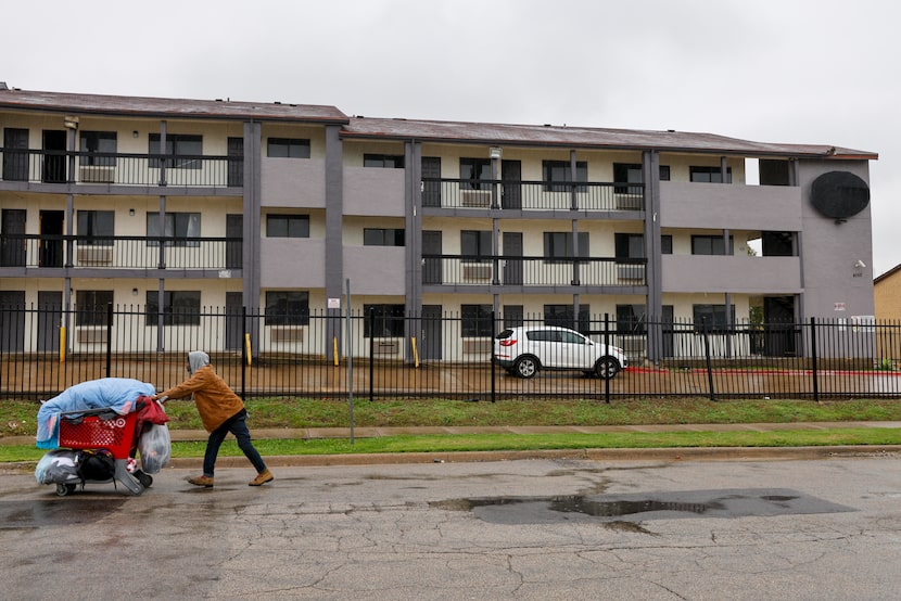 The exterior of the City of Dallas owned and former TownHouse Suites at 4150 Independence...