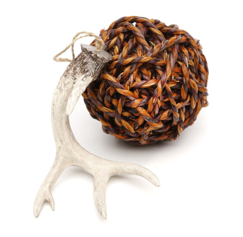 Organically inclined: Eco-friendly ornaments add an unpretentious air to a holiday tree....