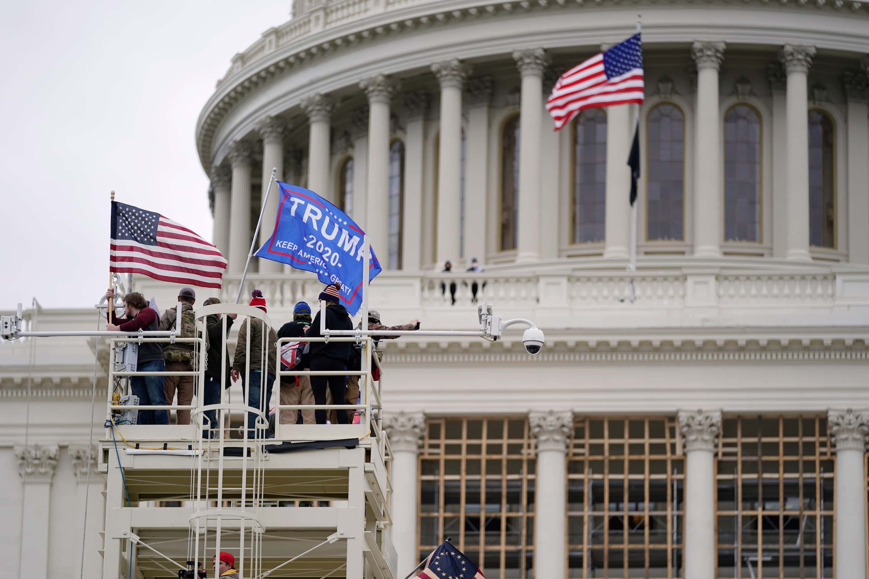 Trump supporters rally Wednesday, Jan. 6, 2021, at the Capitol in Washington. As Congress...