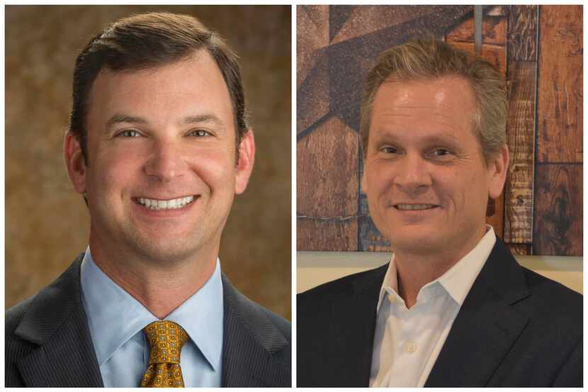 State Rep. Craig Goldman, left, and Fort Worth businessman John O’Shea are competing in the...