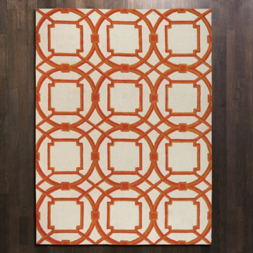Make a dramatic statement with Dallas-based Global View’s “Arabesque” rug. It’s Dallas...